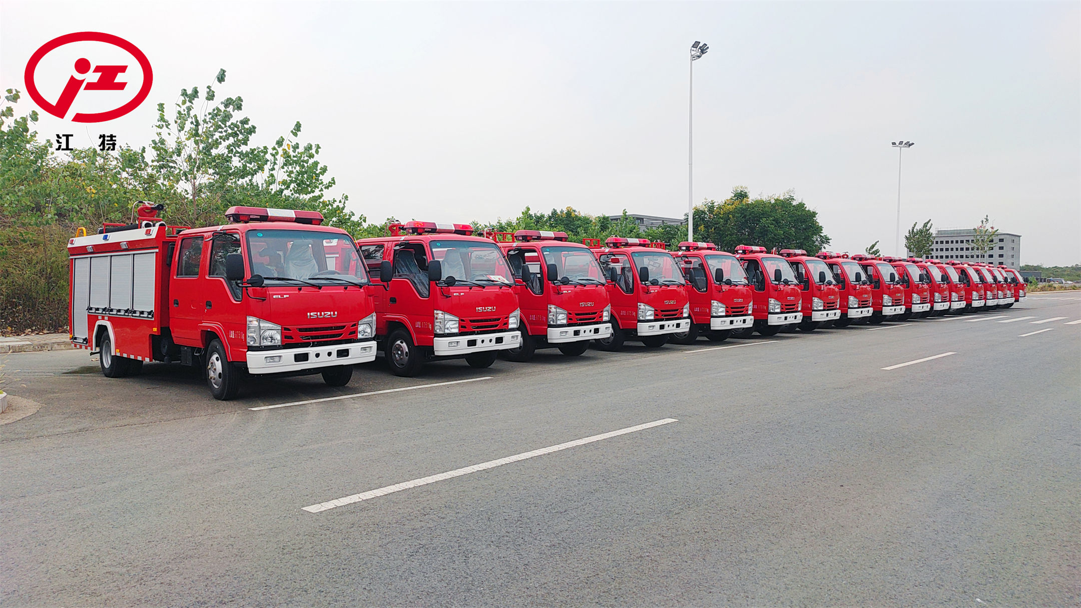 湖北江南-83臺慶鈴水罐消防車，第一批次發(fā)車視頻